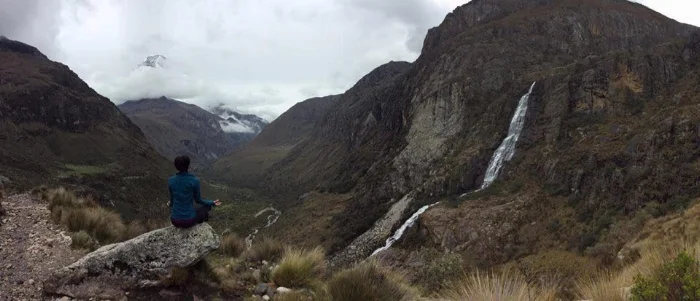 Yoga in the mountains in Peru